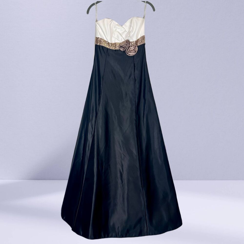 Rare Vintage Jessica McClintock for Gunne Sax Floor Length Strapless Gown Size 3
